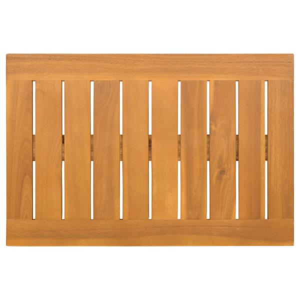 Badematte Uni Braun 60 x 40 cm Holz