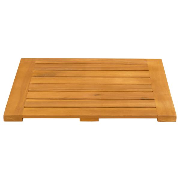 Badematte Uni Braun 50 x 50 cm Holz