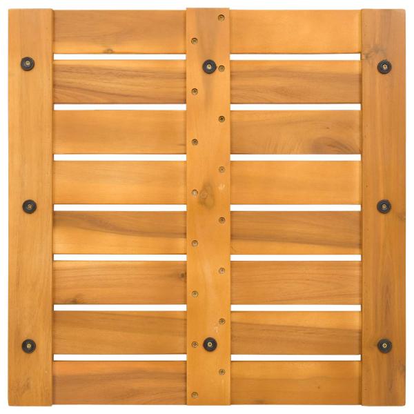 Badematte Uni Braun 50 x 50 cm Holz