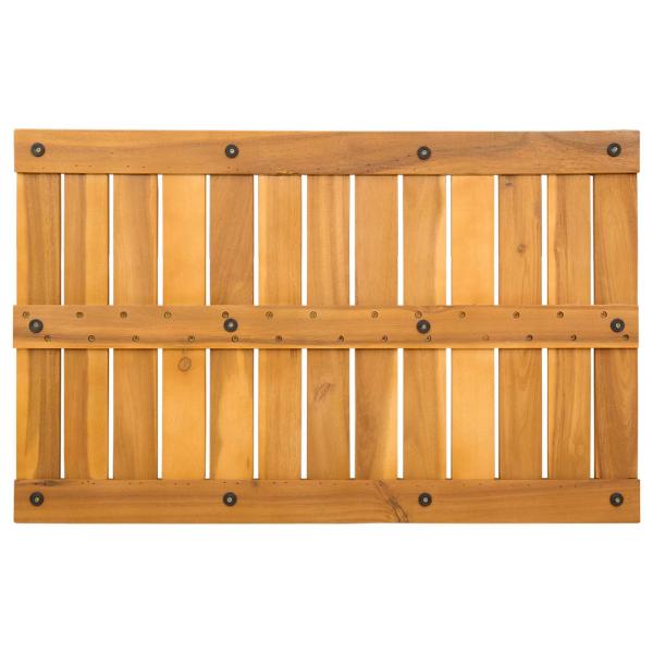 Badematte Uni Braun 80 x 50 cm Holz