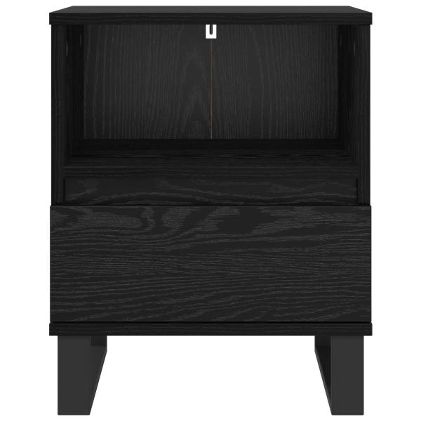 Bettschrank Schwarz Eichen-Optik 40 x 35 x 50 cm Holzwerkstoff