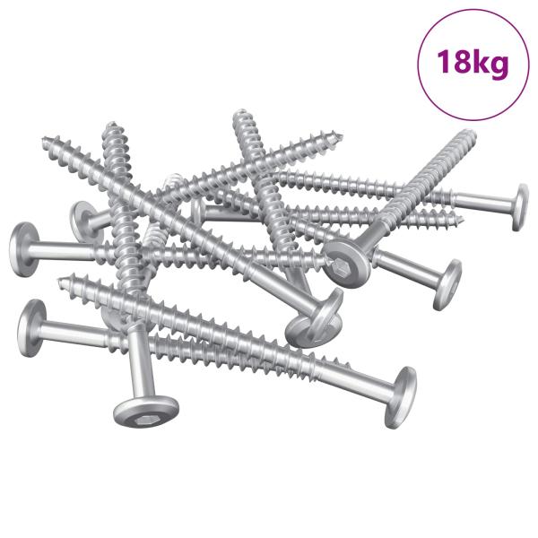 Holzschrauben 1900 pcs Silber Stahl