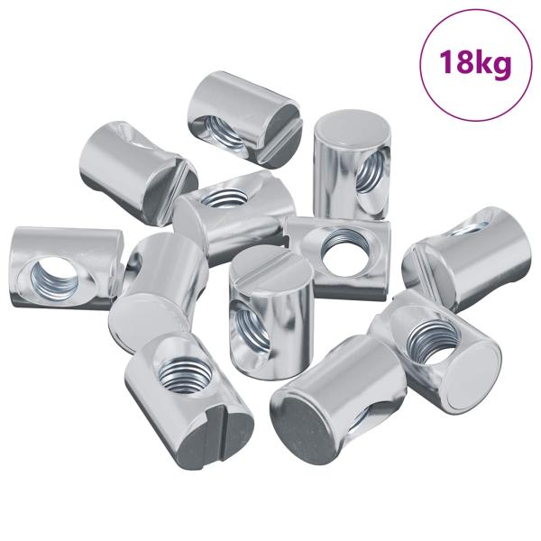 ARDEBO.de - Möbelzylinder-Mutter 3462 pcs Zink-beschichtet M6 x 13 mm Eisen