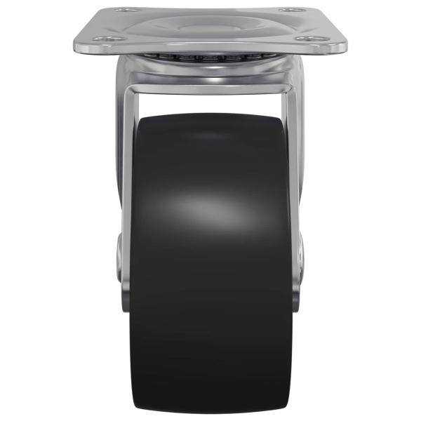 Drehrolle 2 pcs Silber 60 x 60 x 50 mm Eisen und Nylon