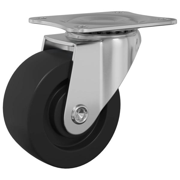 Drehrolle 2 pcs Silber 60 x 60 x 50 mm Eisen und Nylon