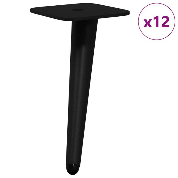 Standfüße 12 pcs Schwarz 56 x 56 x 100 mm Eisen