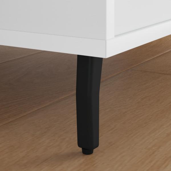 Standfüße 2 pcs Schwarz 40 x 40 x 100 mm Eisen