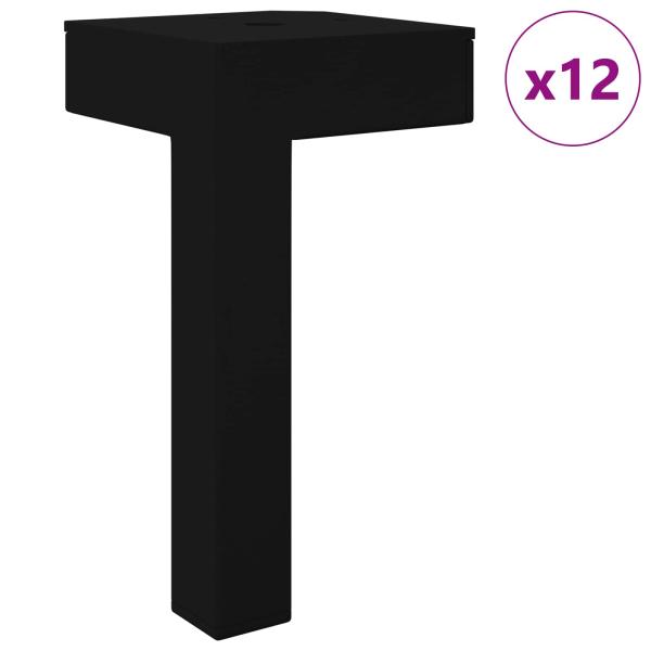 Standfüße 12 pcs Schwarz 57 x 57 x 100 mm Eisen