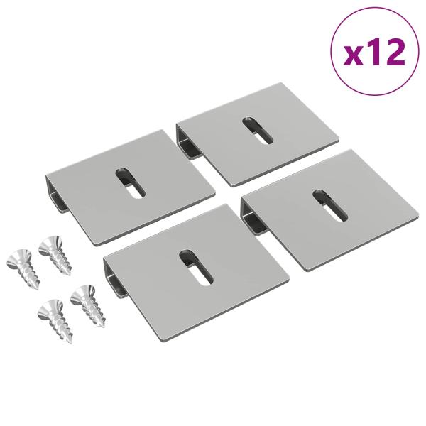 Spiegel Halterungsbracket 12 pcs Nickel 35 x 30 x 8,3 mm Stahl