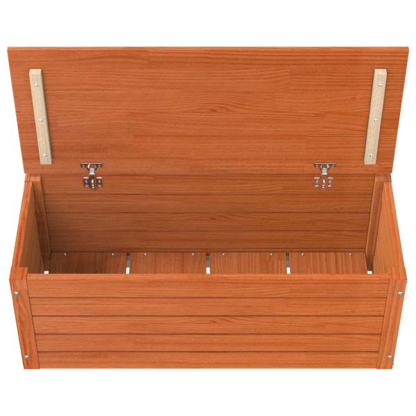 Aufbewahrungsbox mit Speicher Wachsbraun 89 x 36,5 x 33 cm