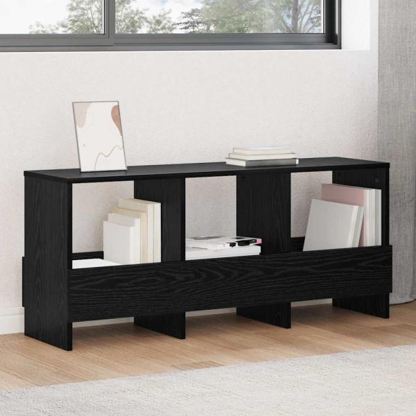 ARDEBO.de - Magazinregal Schwarz Eichen-Optik 102 x 30 x 45 cm