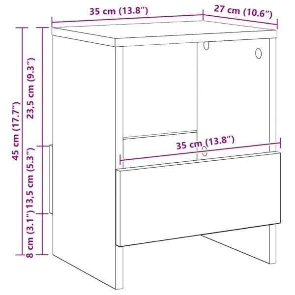 Magazinregal Artisan-Eiche 35 x 30 x 45 cm
