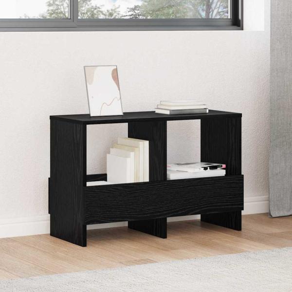 ARDEBO.de - Magazinregal Schwarz Eichen-Optik 68,5 x 30 x 45 cm