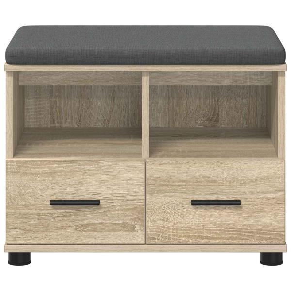 Flurbank mit Kissen mit Schubladen Sonoma-Eiche 60 x 38 x 46 cm