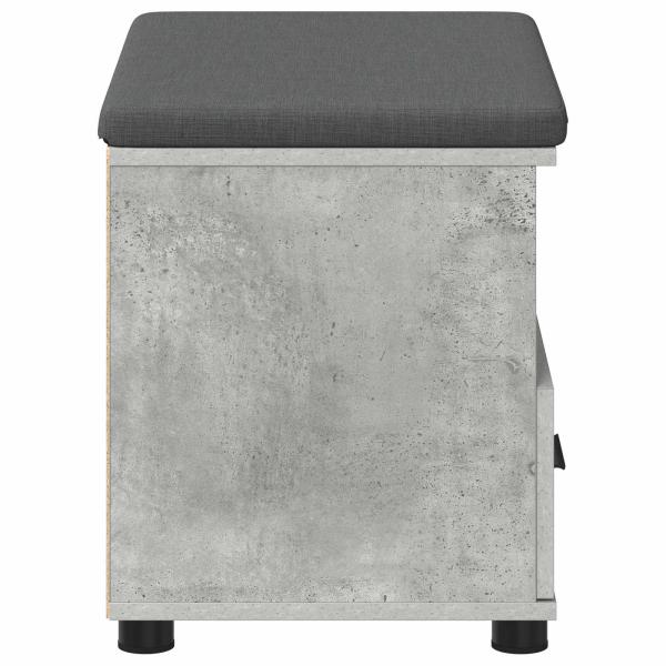 Flurbank Beton Grau 60 x 38 x 46 cm Spanplatte und Polsterstoff