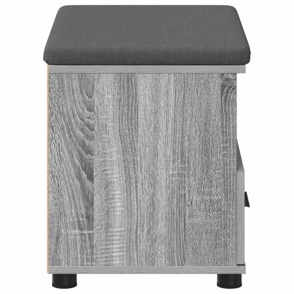 Flurbank mit Kissen mit Speicher Graues Sonoma 60 x 38 x 46 cm