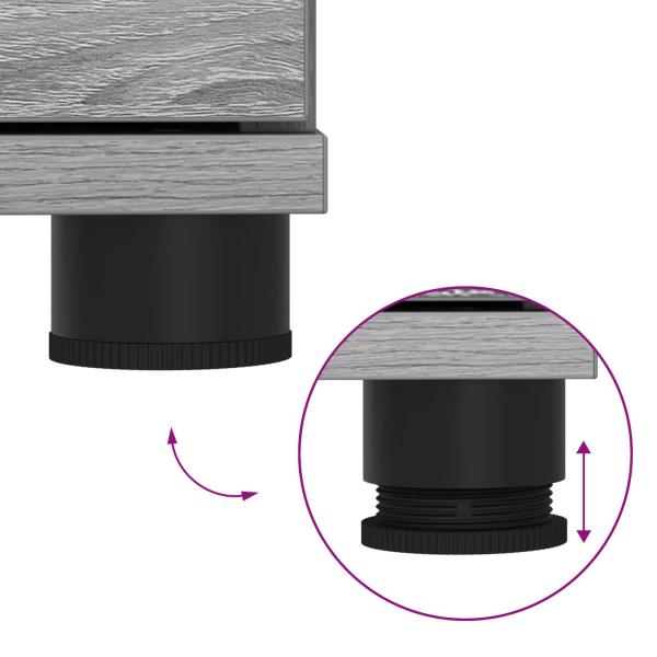 Flurbank mit Kissen mit Speicher Graues Sonoma 60 x 38 x 46 cm