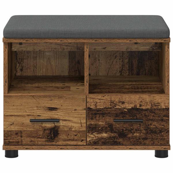 Flurbank Altholz 60 x 38 x 46 cm Spanplatte und Polsterstoff