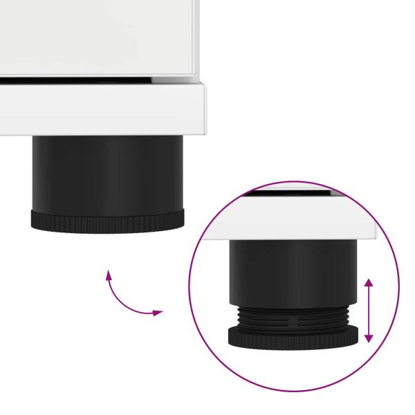 Flurbank Weiß 80 x 38 x 46 cm Spanplatte und Polsterstoff