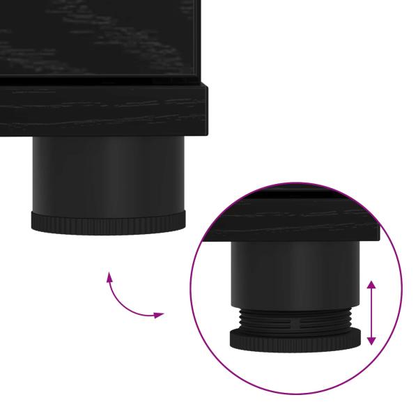 Flurbank mit Kissen Schwarz Eichen-Optik 80 x 38 x 46 cm