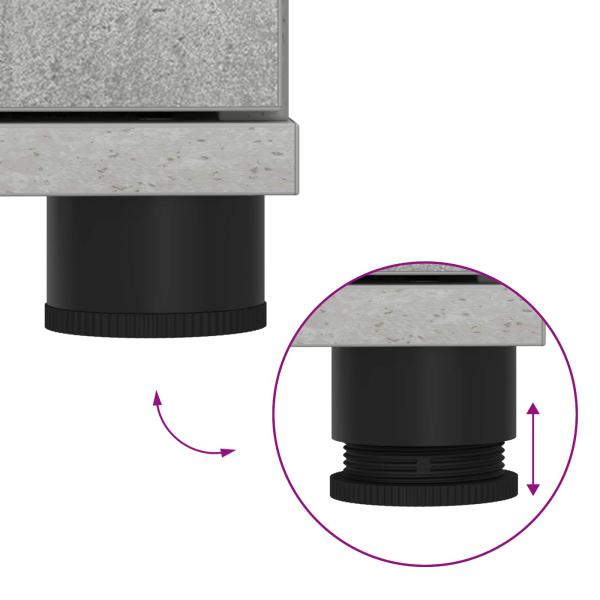 Flurbank Beton Grau 80 x 38 x 46 cm Spanplatte und Polsterstoff