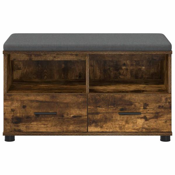 Flurbank mit Kissen Geräucherte Eiche 80 x 38 x 46 cm