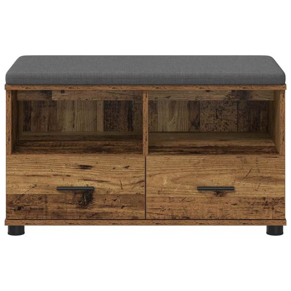 Flurbank Altholz 80 x 38 x 46 cm Spanplatte und Polsterstoff