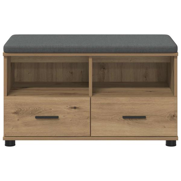 Flurbank mit Kissen mit Speicher Artisan-Eiche 80 x 38 x 46 cm