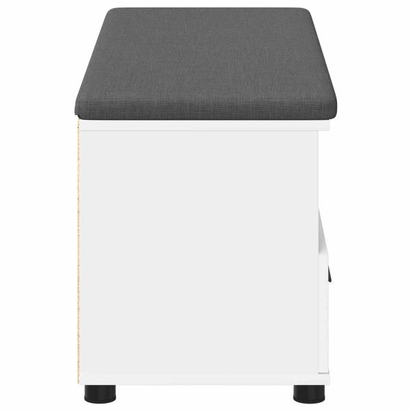 Flurbank Weiß 100 x 38 x 46 cm Spanplatte und Polsterstoff