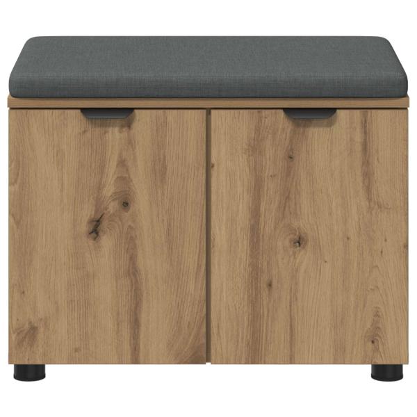 Flurbank mit Kissen mit Speicher Artisan-Eiche 60 x 38 x 46 cm