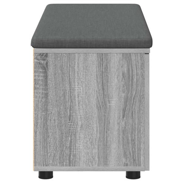 Flurbank mit Kissen mit Speicher Graues Sonoma 100 x 38 x 46 cm