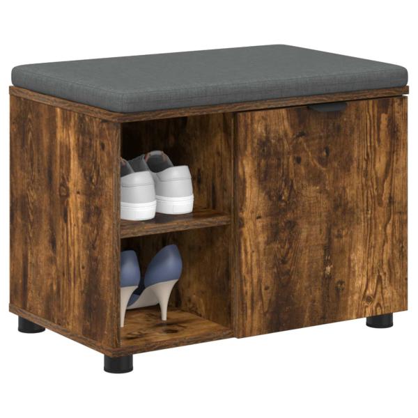 Flurbank mit Kissen Uni Geräucherte Eiche 60 x 38 x 46 cm