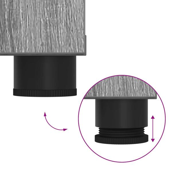 Flurbank mit Kissen Uni Graues Sonoma 60 x 38 x 46 cm