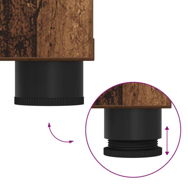 Flurbank mit Kissen Uni Altholz 60 x 38 x 46 cm