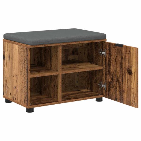 Flurbank mit Kissen Uni Altholz 60 x 38 x 46 cm