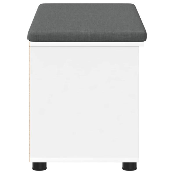 Flurbank mit Kissen Uni Weiß 80 x 38 x 46 cm