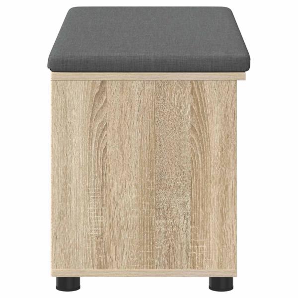 Flurbank mit Kissen Uni Sonoma-Eiche 80 x 38 x 46 cm