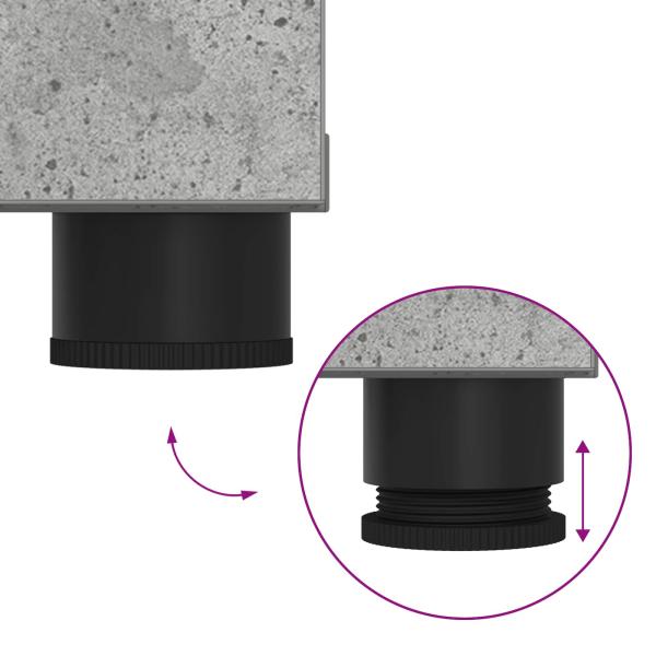 Flurbank mit Kissen Uni Beton Grau 80 x 38 x 46 cm