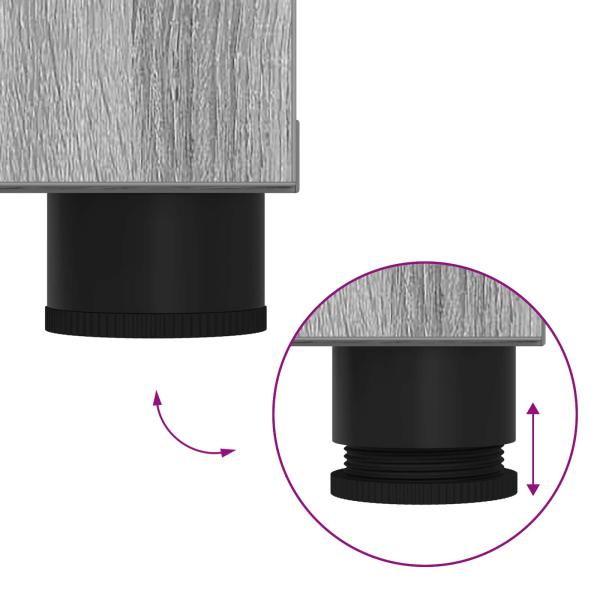 Flurbank mit Kissen Uni Graues Sonoma 80 x 38 x 46 cm