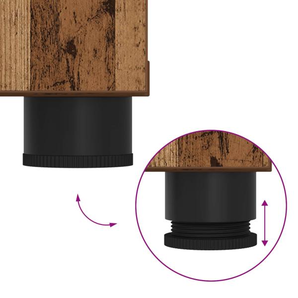 Flurbank mit Kissen Uni Altholz 80 x 38 x 46 cm