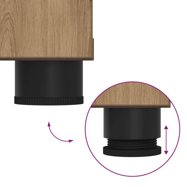 Flurbank mit Kissen Uni Artisan-Eiche 80 x 38 x 46 cm