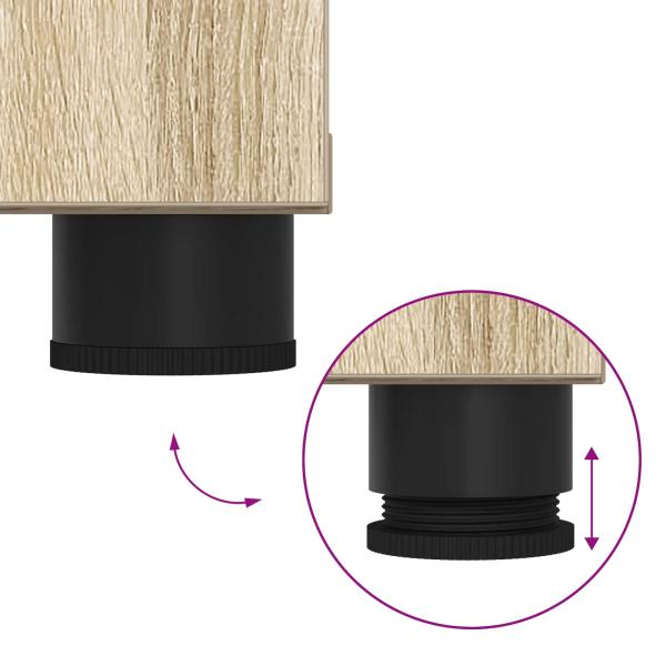 Flurbank mit Kissen Uni Sonoma-Eiche 100 x 38 x 46 cm