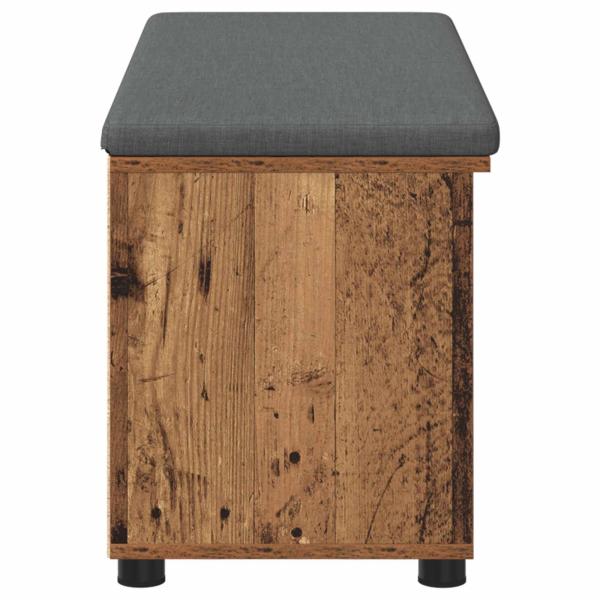 Flurbank mit Kissen Uni Altholz 100 x 38 x 46 cm