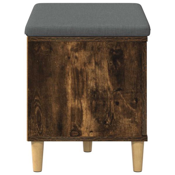 Flurbank mit Kissen mit Tür Geräucherte Eiche 60 x 38 x 46 cm