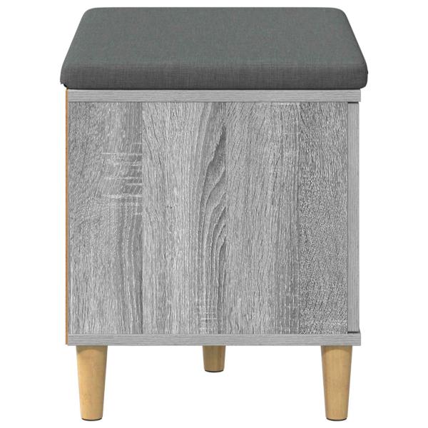 Flurbank mit Kissen mit Speicher Graues Sonoma 60 x 38 x 46 cm