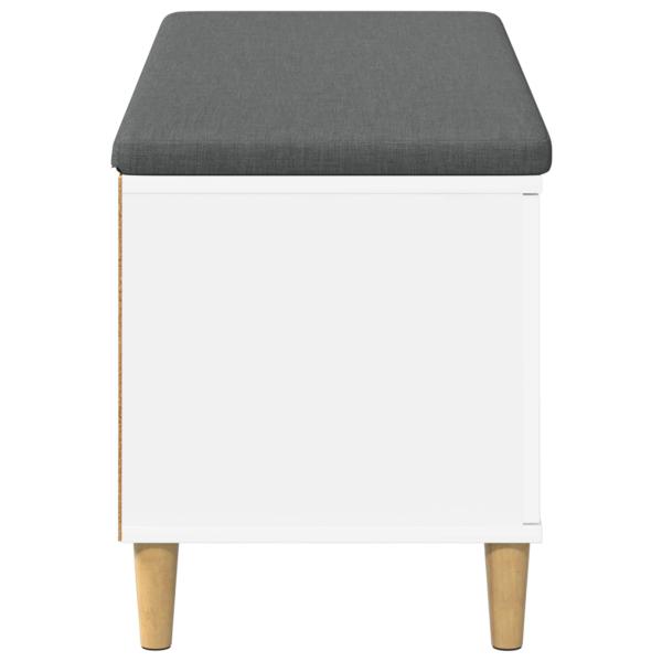 Flurbank mit Kissen mit Speicher mit Tür Weiß 60 x 38 x 46 cm