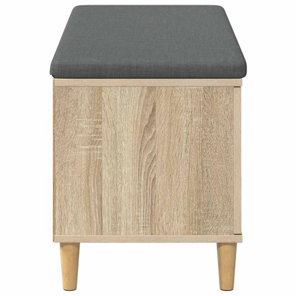 Flurbank mit Kissen mit Speicher Sonoma-Eiche 60 x 38 x 46 cm