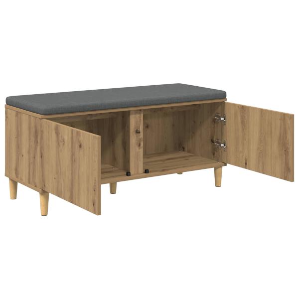 Flurbank mit Kissen mit Speicher Artisan-Eiche 60 x 38 x 46 cm