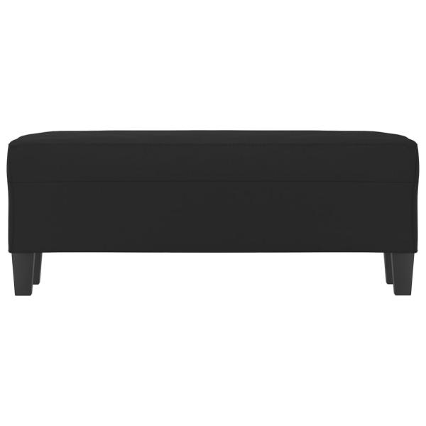 Sitzbank Schwarz 100x35x41 cm Mikrofasergewebe