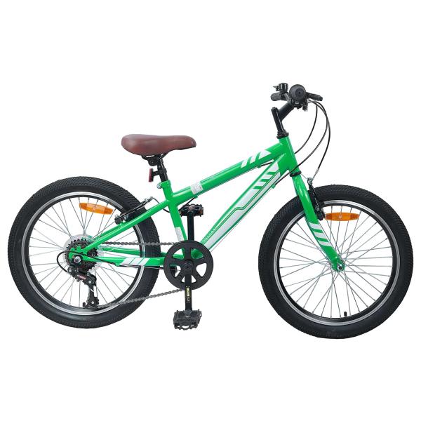 ARDEBO.de - Mountainbike 20 Zoll 6-Speed für 5-8 Jahre alt Grün